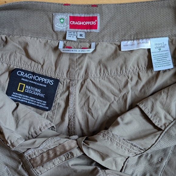 Craghoppers Women's Insect Shield Repellent Taupe Hiking Pants US 6 - Picture 3 of 4